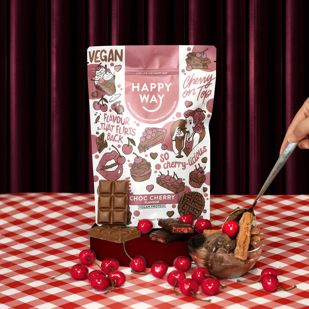 Choc Cherry Vegan Protein Powder 500g | Happy way