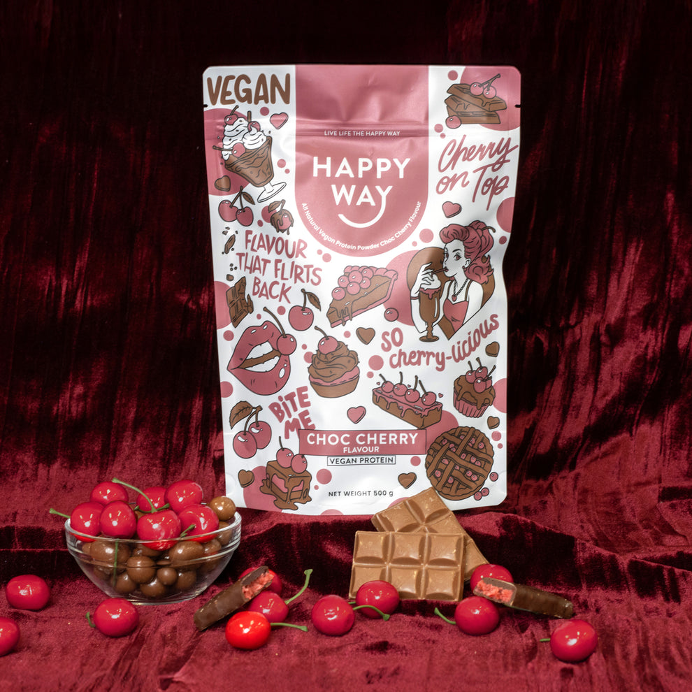 Choc Cherry Vegan Protein Powder 500g | Happy way