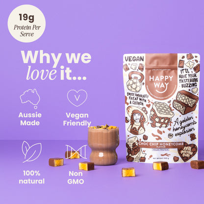 Choc Chip Honeycomb Vegan Protein Powder 500g