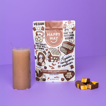 Choc Chip Honeycomb Vegan Protein Powder 500g