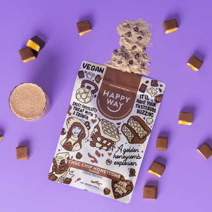 Choc Chip Honeycomb Vegan Protein Powder 500g