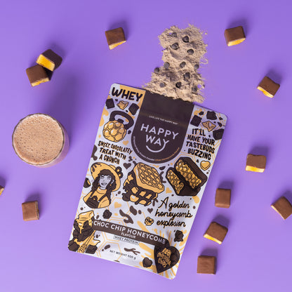 Choc Chip Honeycomb Whey Protein Powder 500g