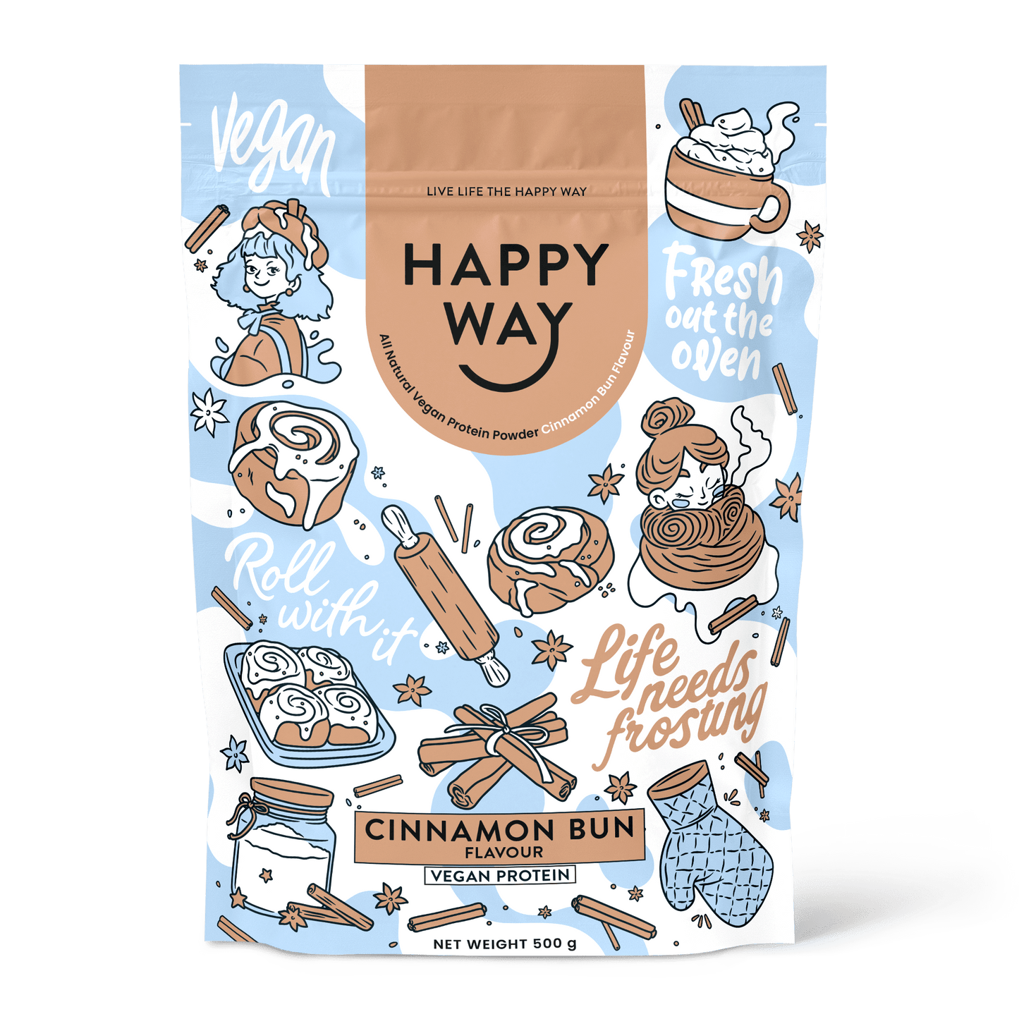 Cinnamon Bun Vegan Protein Powder 500g