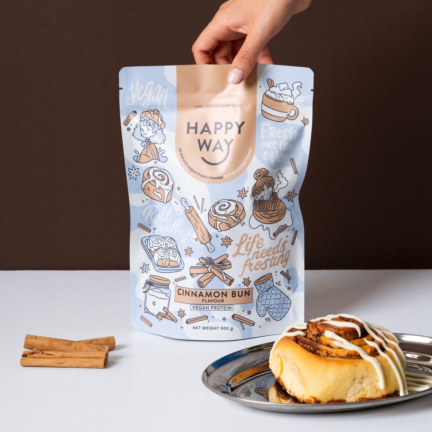 Cinnamon Bun Vegan Protein Powder 500g