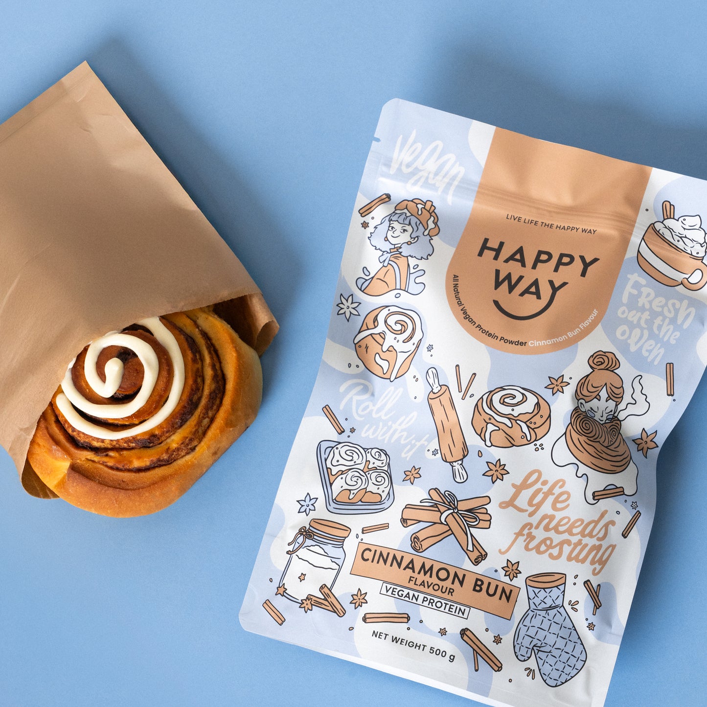 Cinnamon Bun Vegan Protein Powder 500g