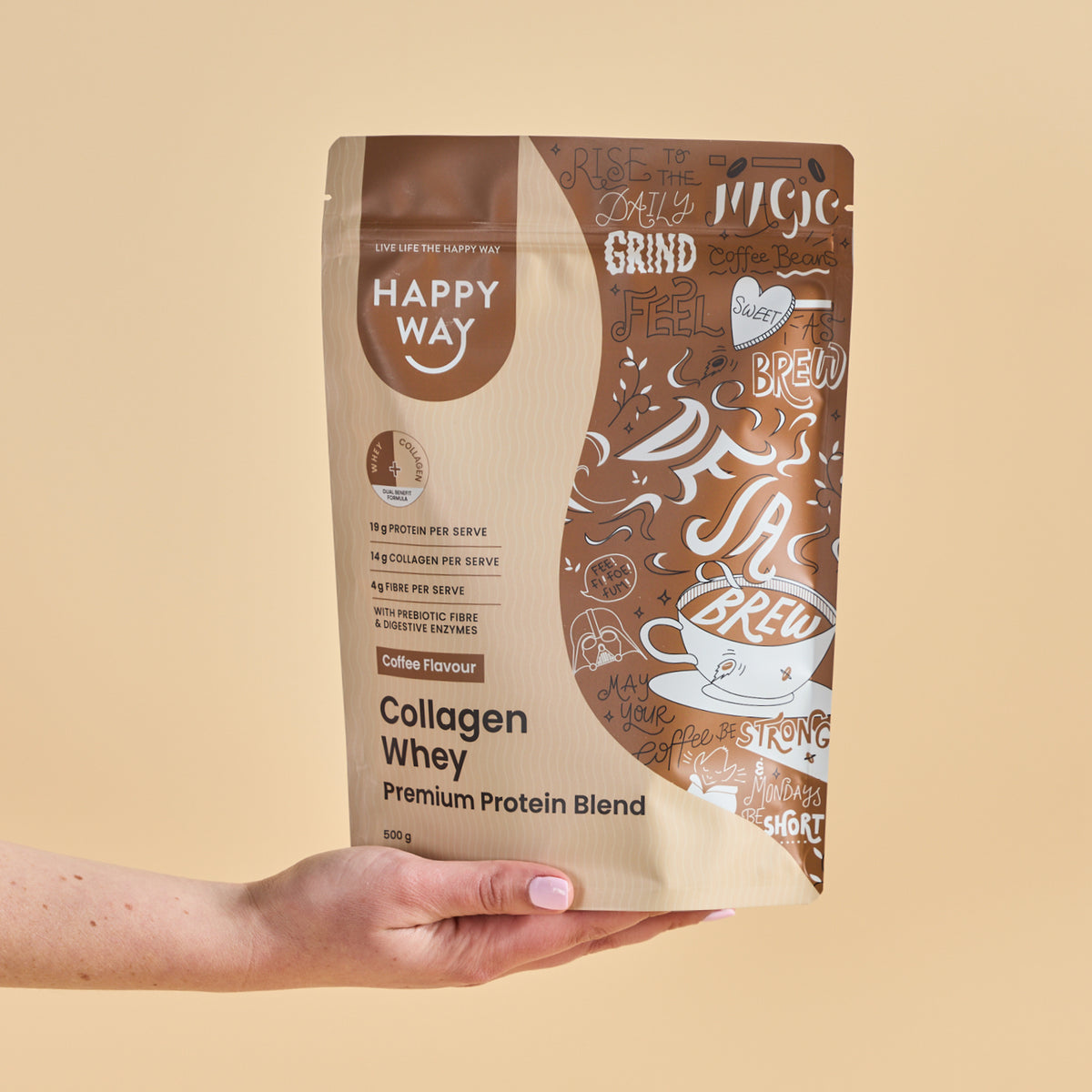 Coffee Collagen Whey Protein Powder 500g
