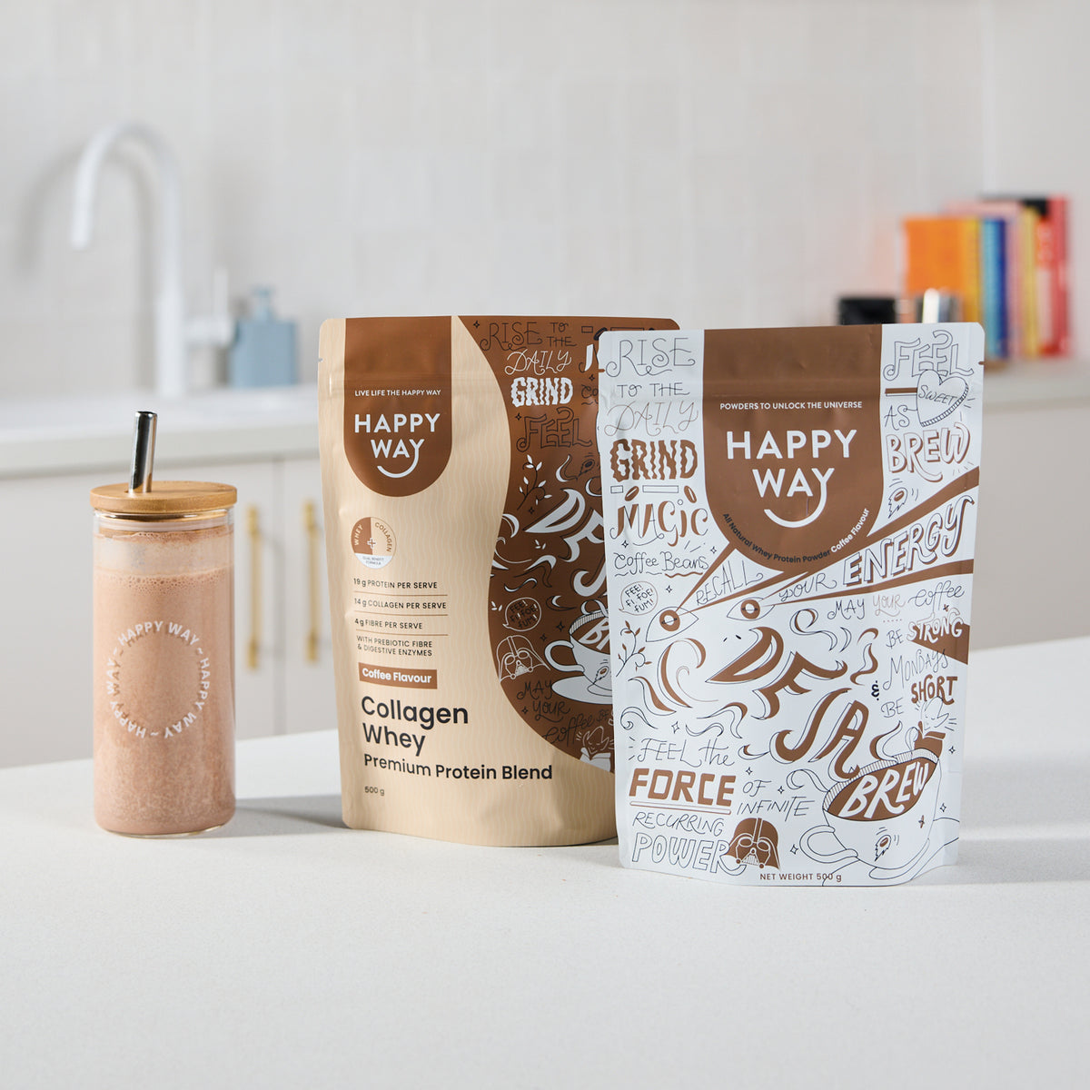 Coffee Collagen Whey Protein Powder 500g