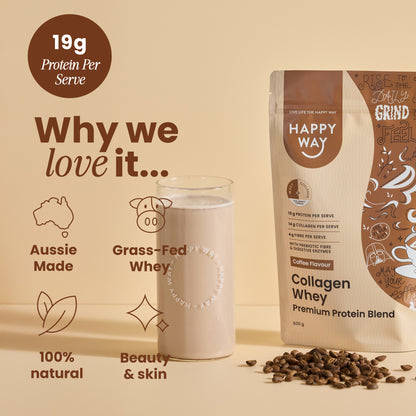 Coffee Collagen Whey Protein Powder 500g