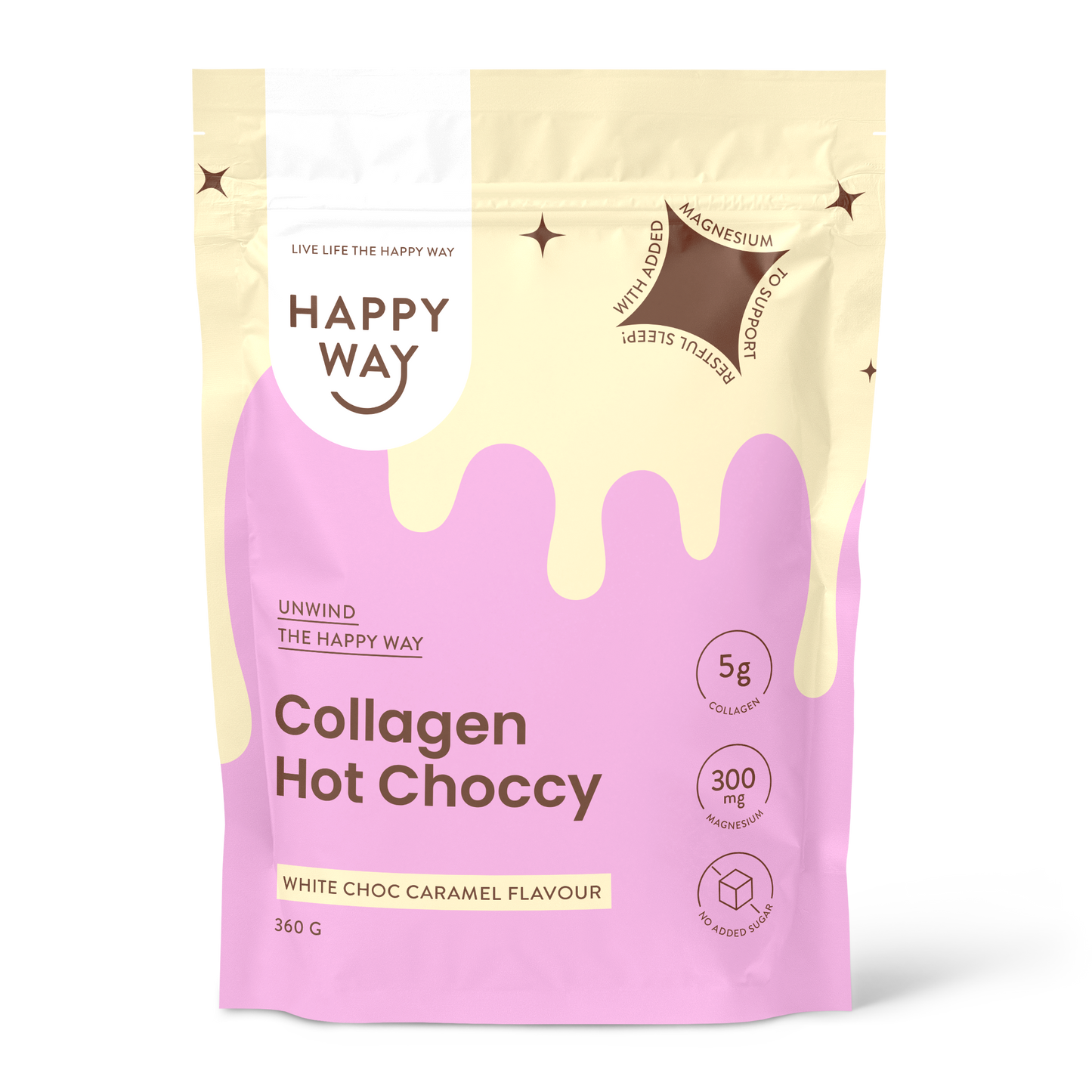 White Choc Caramel Collagen Hot Choccy 360g