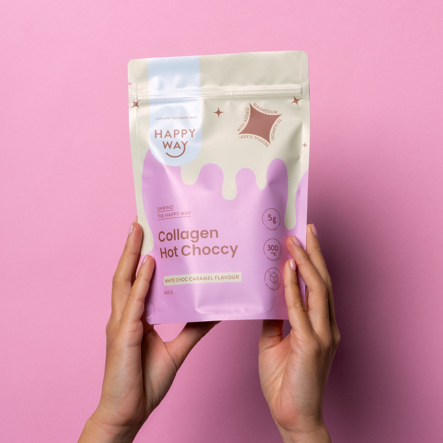 White Choc Caramel Collagen Hot Choccy 360g