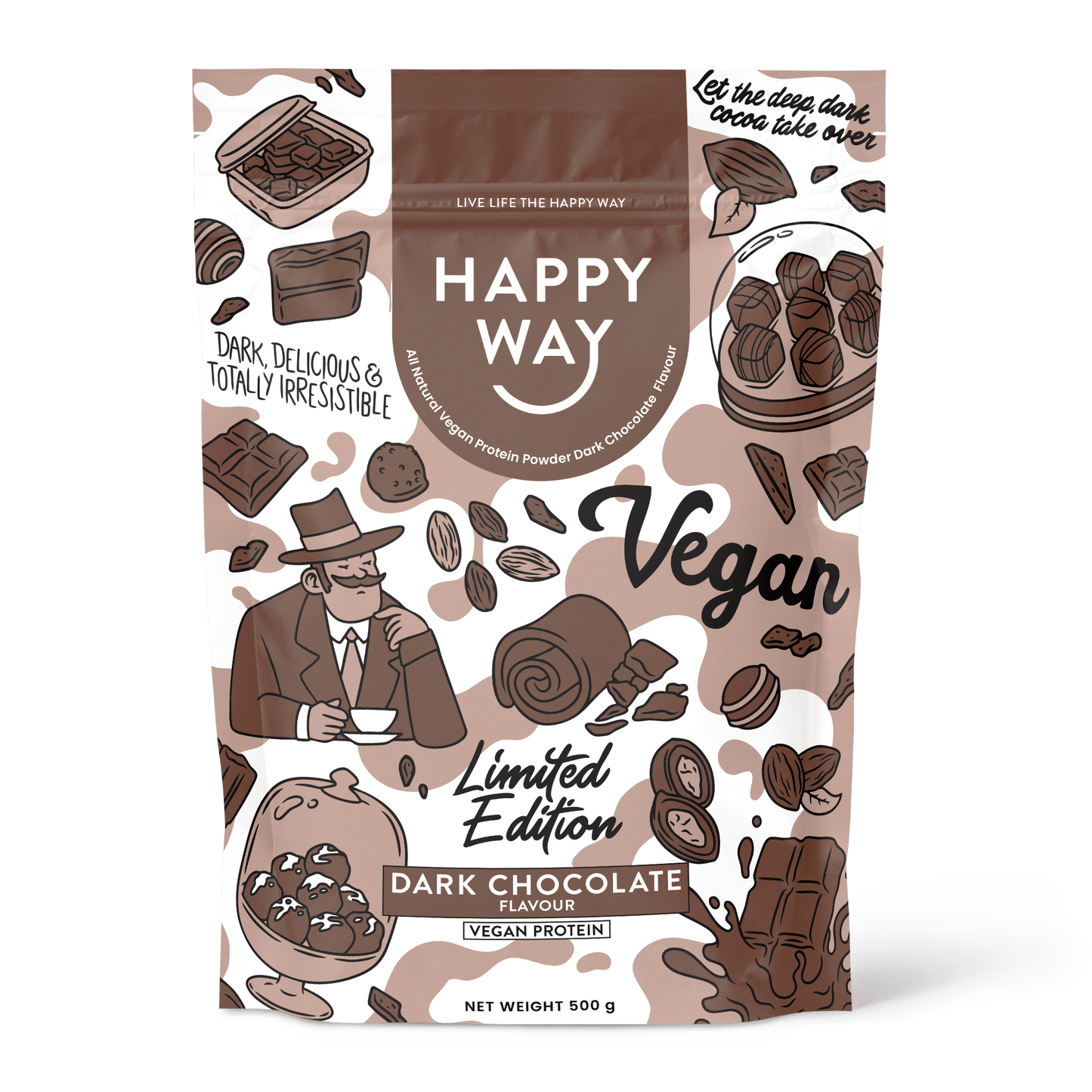 Dark Chocolate Vegan Protein Powder 500g