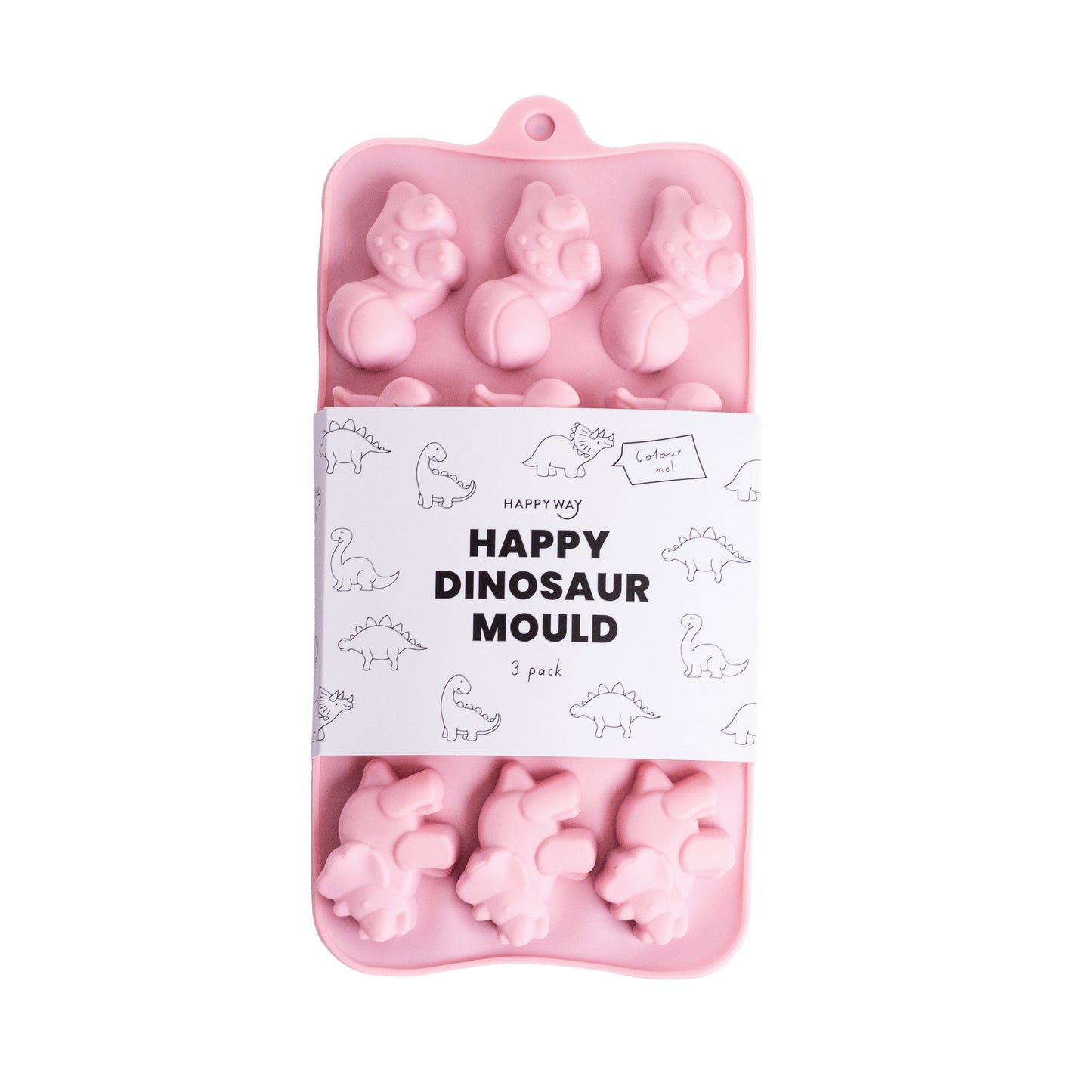 Happy Dinosaur Mould - 3 pack