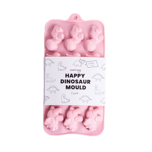 Happy Dinosaur Mould - 3 pack