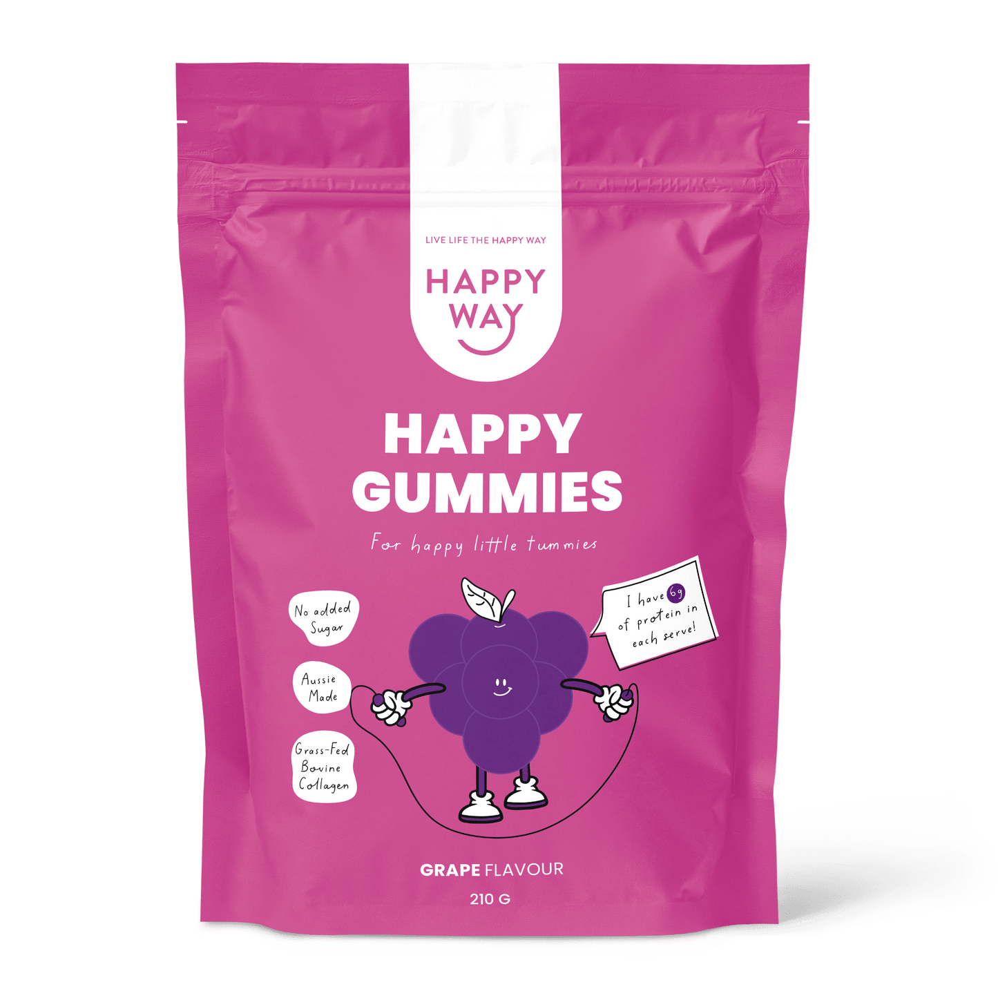 Grape Flavour Happy Gummies Mix 210g