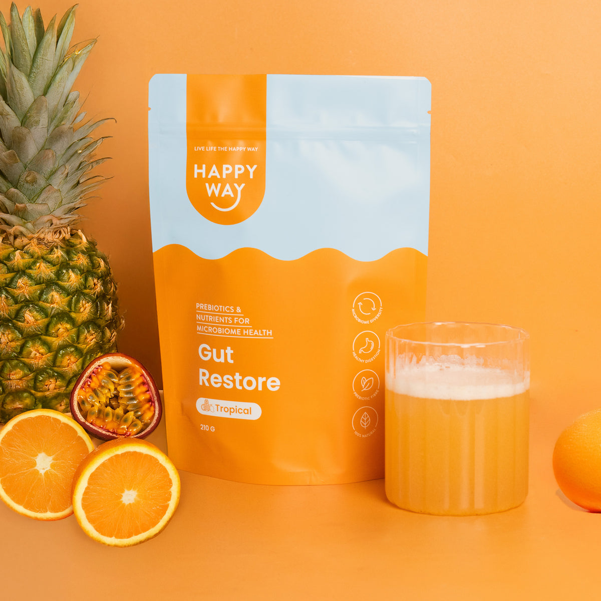Gut Restore Tropical Powder 210g | Happy Way