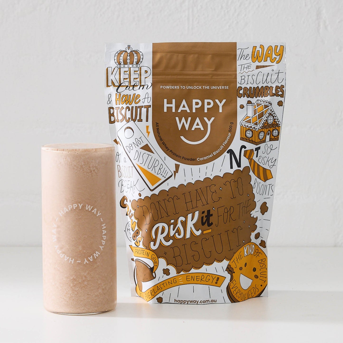 Caramel Biscuit Whey Protein Powder 500g