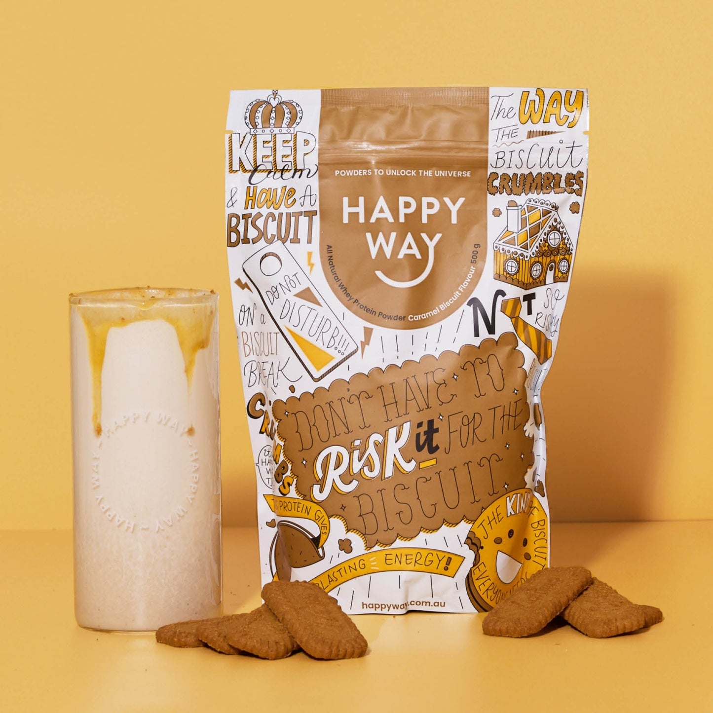 Caramel Biscuit Whey Protein Powder 500g