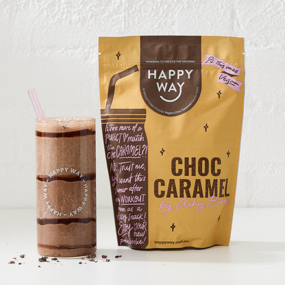 Ashy Bines Choc Caramel Vegan Protein Powder 500g
