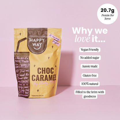 Ashy Bines Choc Caramel Vegan Protein Powder 500g