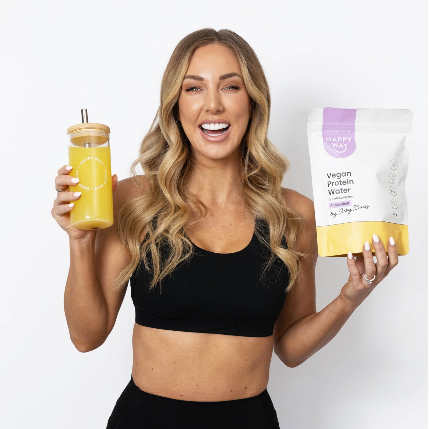Ashy Bines Passionfruit Vegan Protein Water Powder 420g