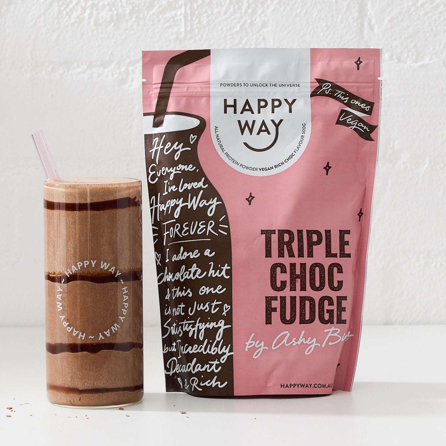 Ashy Bines Triple Choc Fudge Vegan Protein Powder 500g