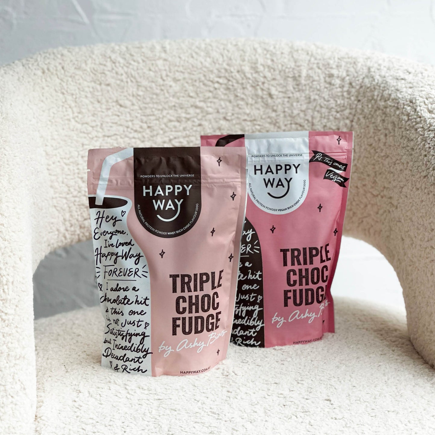 Ashy Bines Triple Choc Fudge Vegan Protein Powder 500g