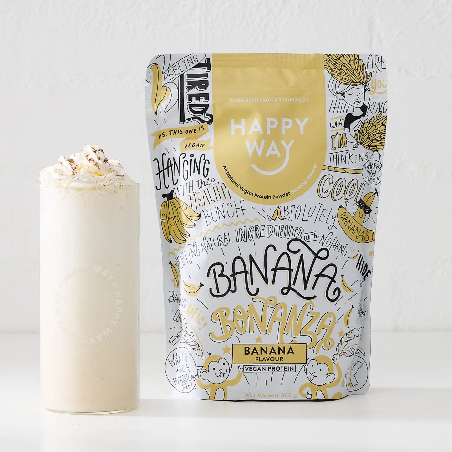 Banana Bonanza Vegan Protein Powder 500g