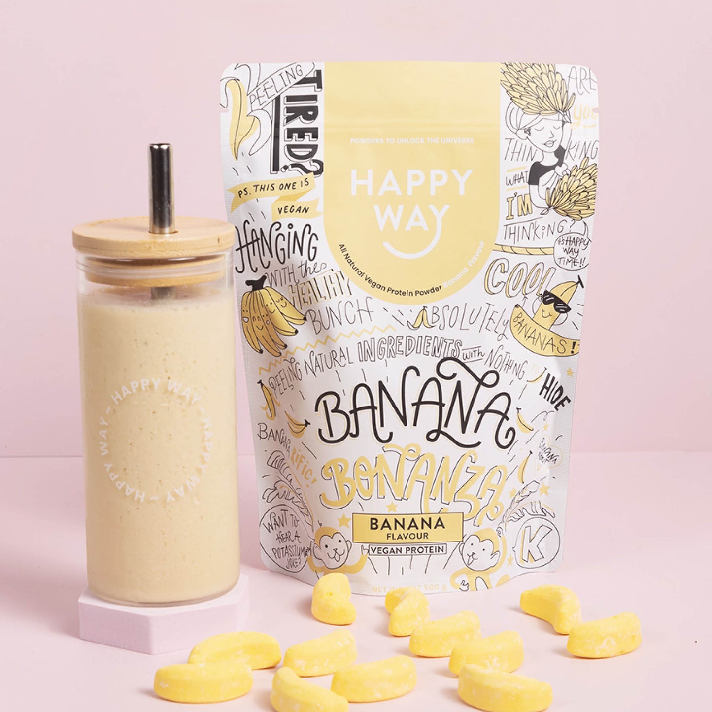 Banana Bonanza Vegan Protein Powder 500g