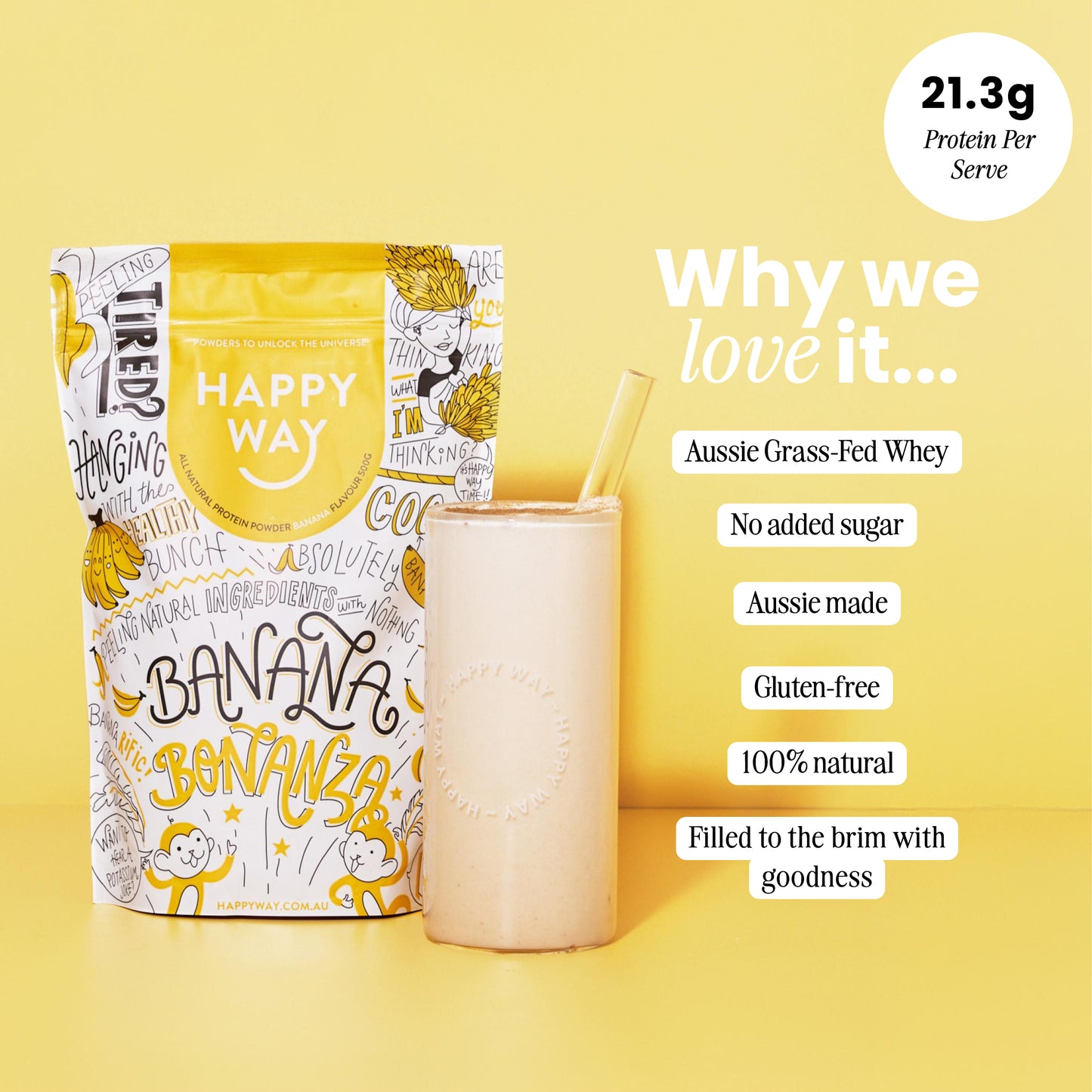 Banana Bonanza Whey Protein Powder 500g