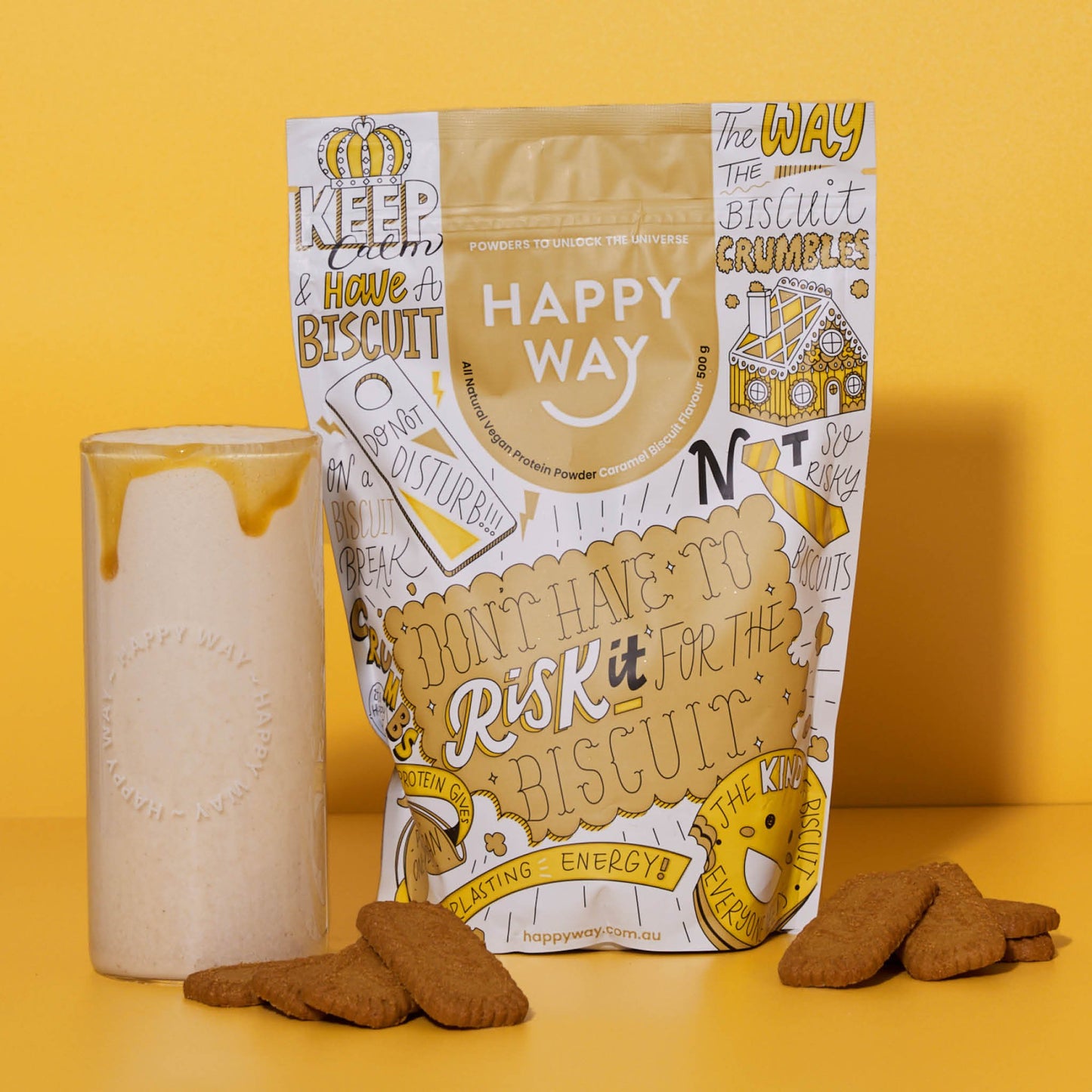 Caramel Biscuit Vegan Protein Powder 500g