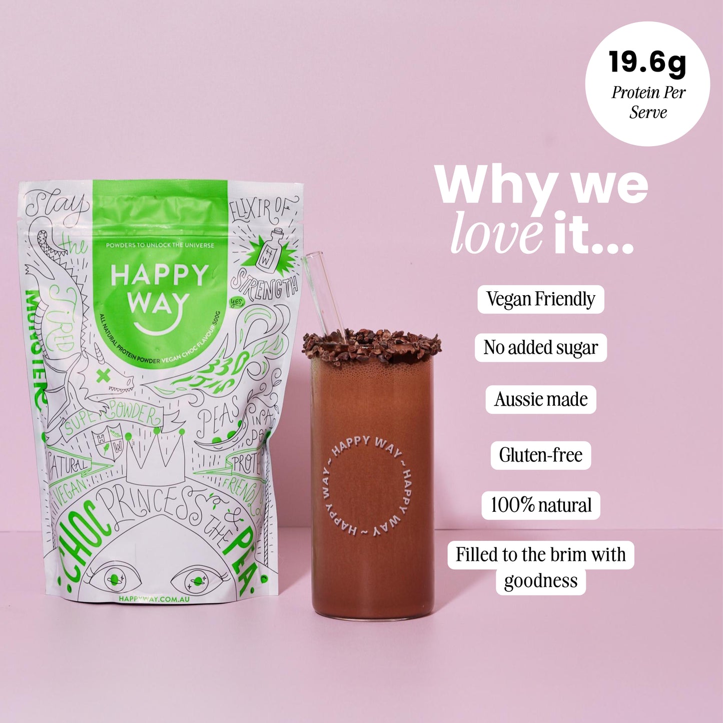 Choc Pea Princess Vegan Protein Powder
