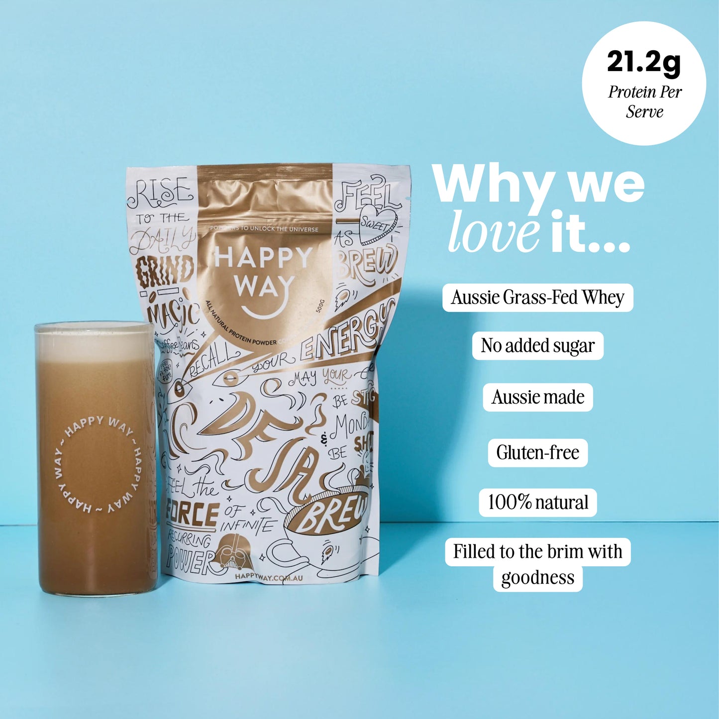 Deja Brew Coffee Whey Protein Powder 500g