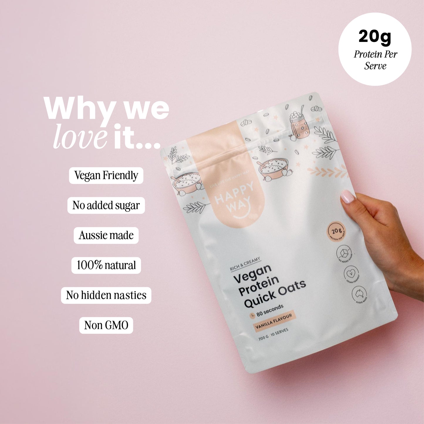 Vanilla Vegan Protein Quick Oats