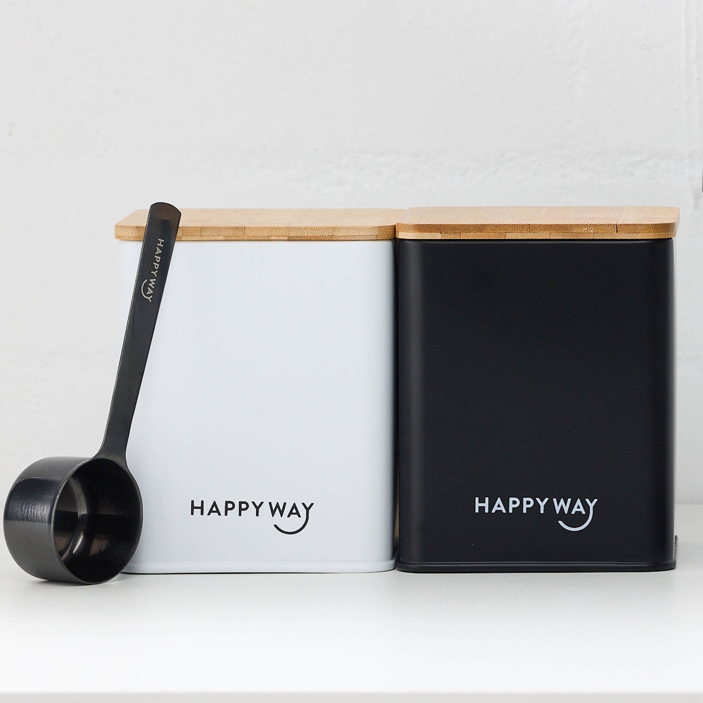 Protein Tin w/ Bamboo Lid - Black
