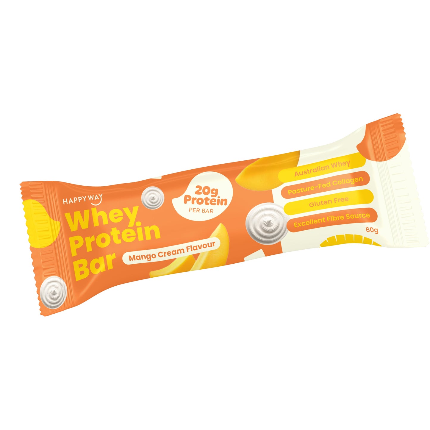 Whey Protein Bar Mango Cream Box – 10 x 60g Bars
