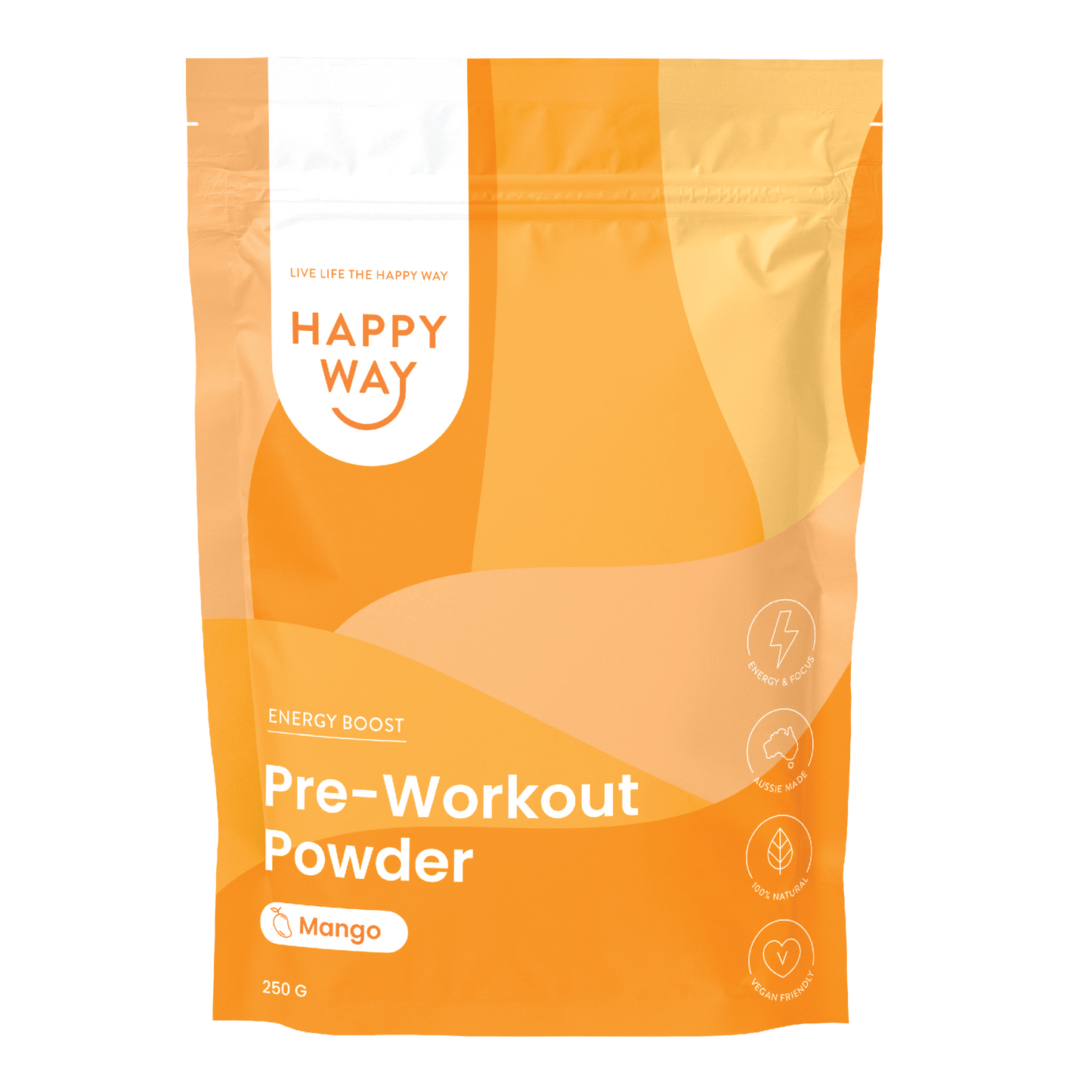 Pre workout (Mango) 250g Pre Workout Powders Happy Way