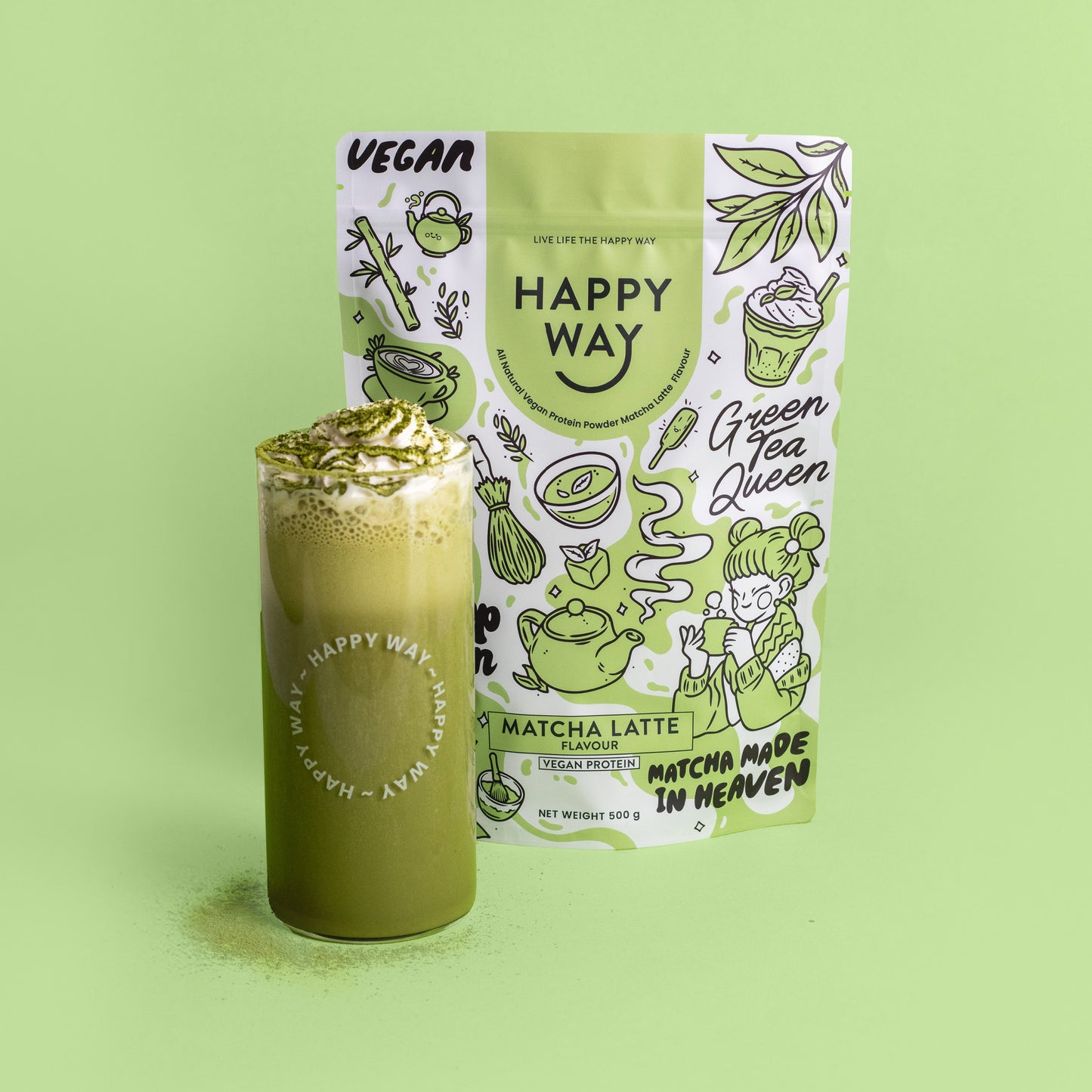 Matcha Latte Vegan Protein Powder 500g