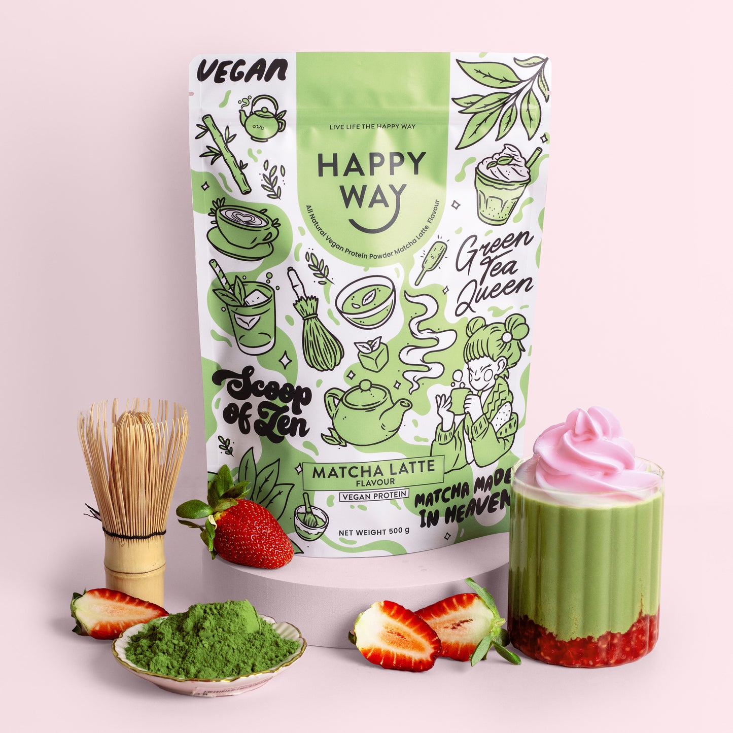Matcha Latte Vegan Protein Powder 500g