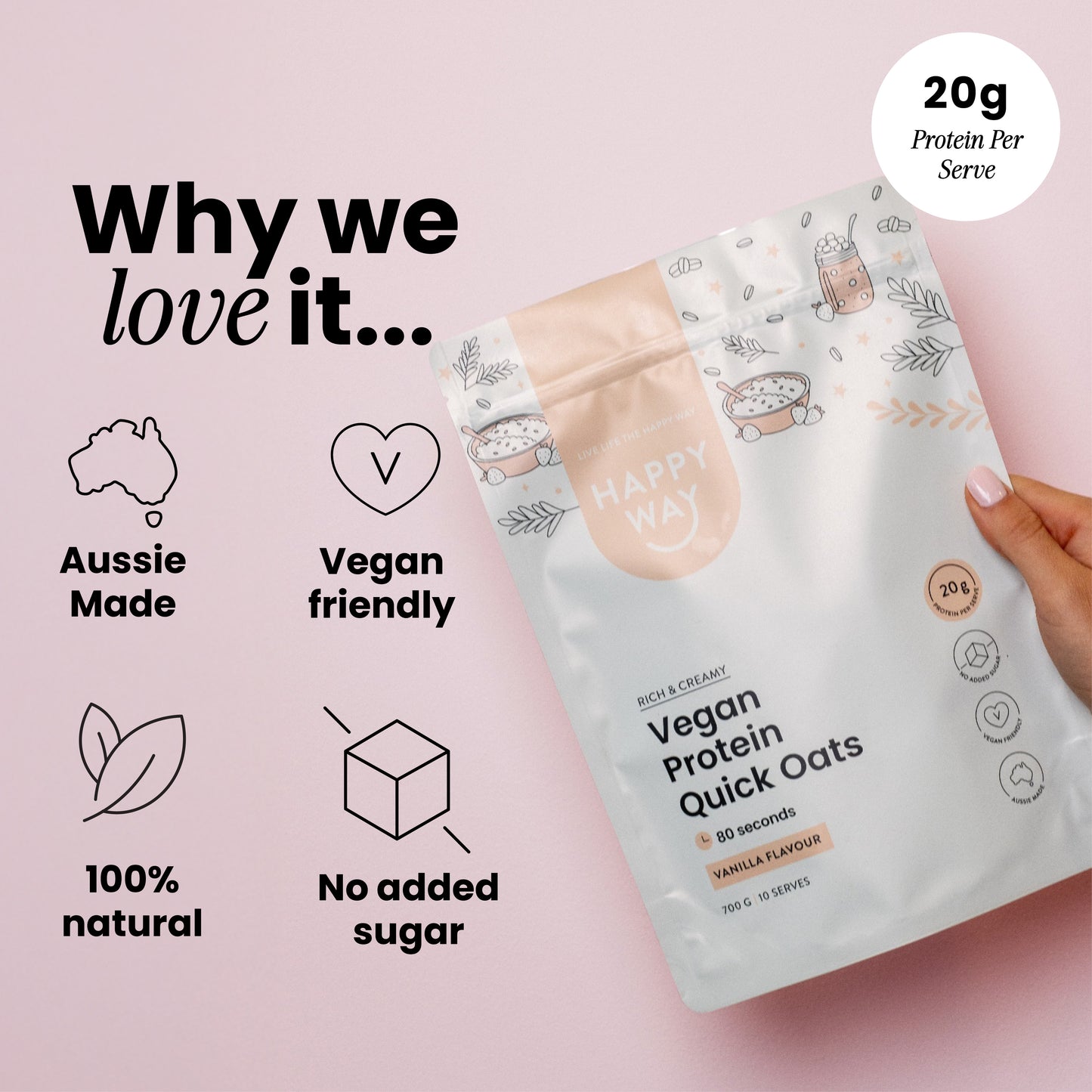 Vanilla Vegan Protein Quick Oats