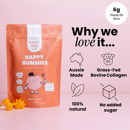 Peach Flavour Happy Gummies Mix 210g