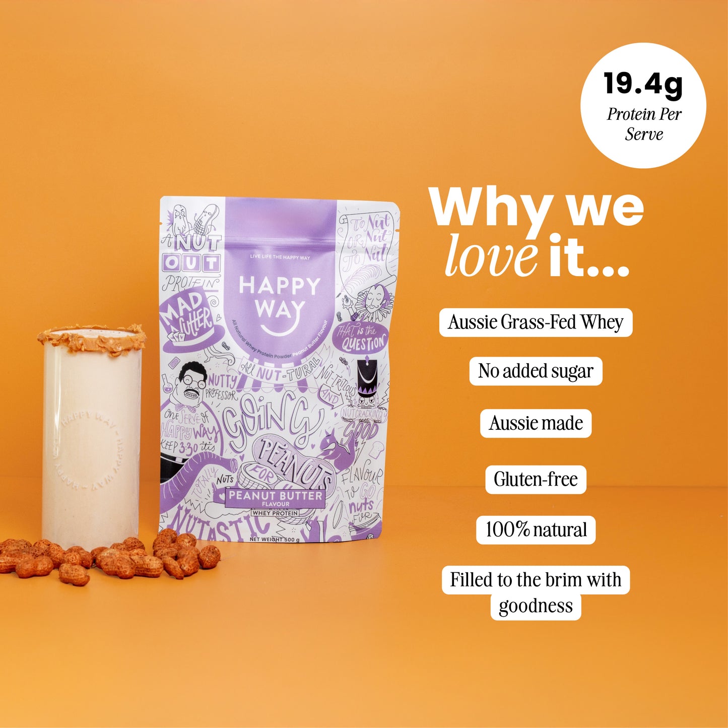 Peanut Butter Whey Protein Powder 500g