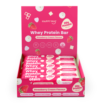 Whey Protein Bar Strawberry Cream Box – 10 x 60g Bars