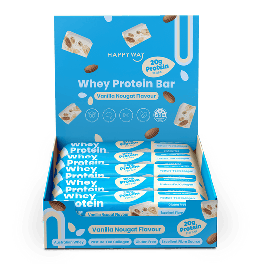 Whey Protein Bar Vanilla Nougat Box – 10 x 60g Bars