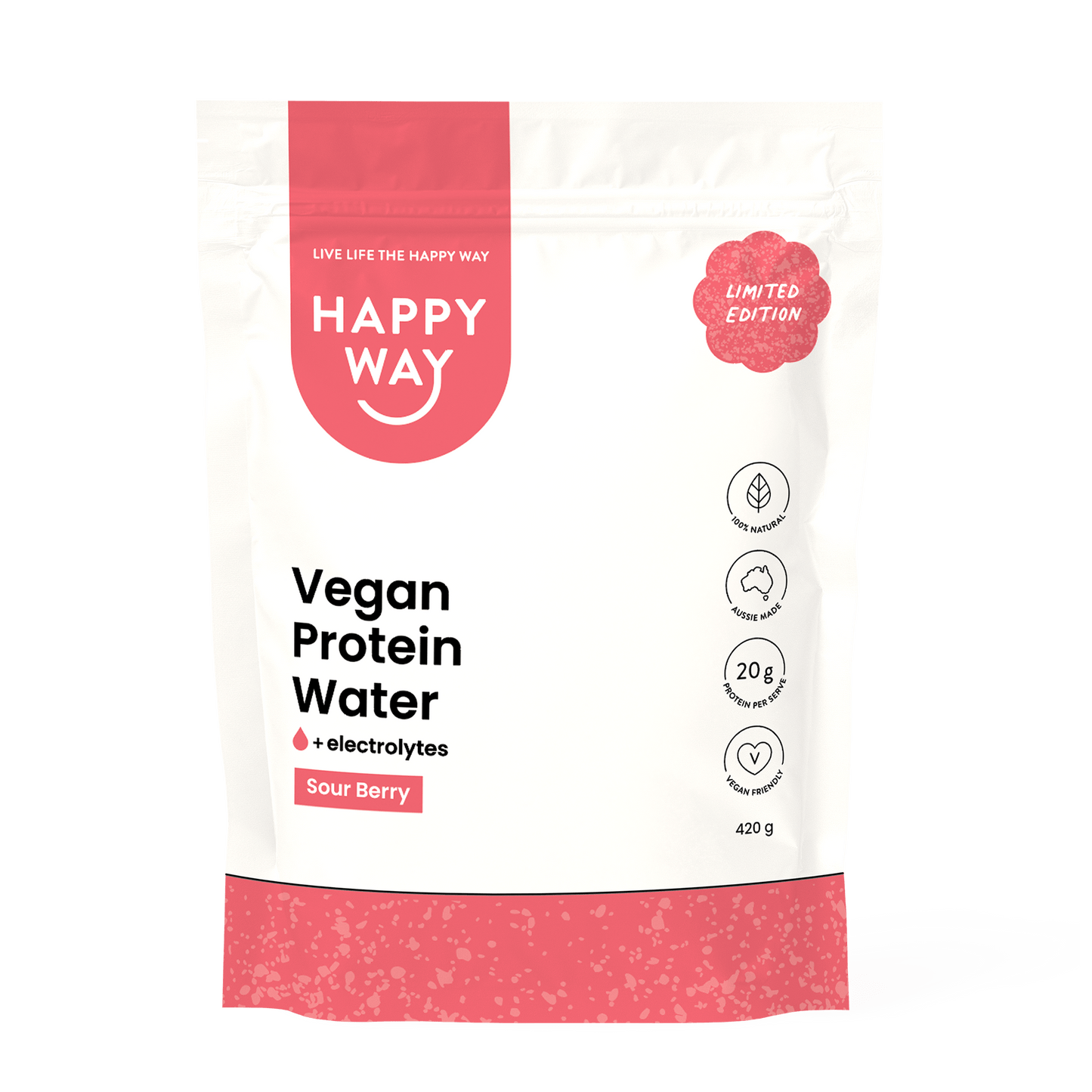 Sour Berry Vegan Protein Water Powder 420g