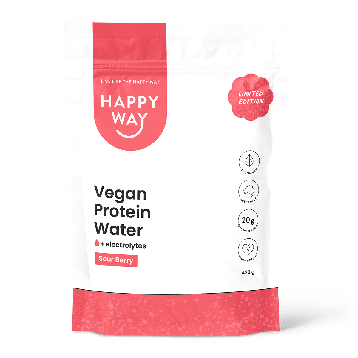 Sour Berry Vegan Protein Water Powder 420g