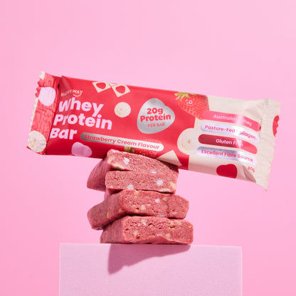 Whey Protein Bar Strawberry Cream Box – 10 x 60g Bars