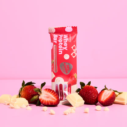 Whey Protein Bar Strawberry Cream Box – 10 x 60g Bars