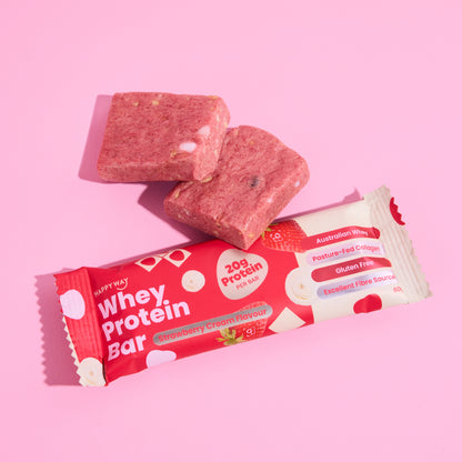 Whey Protein Bar Strawberry Cream Box – 10 x 60g Bars