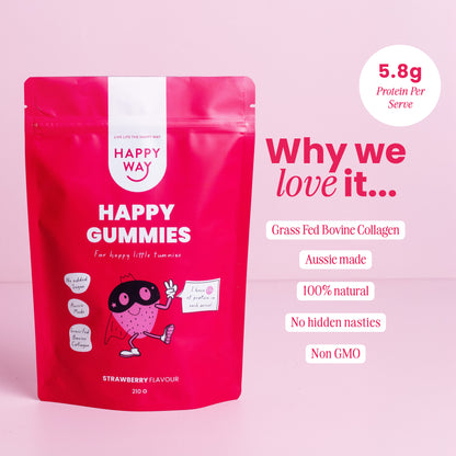 Strawberry Flavour Happy Gummies Mix 210g