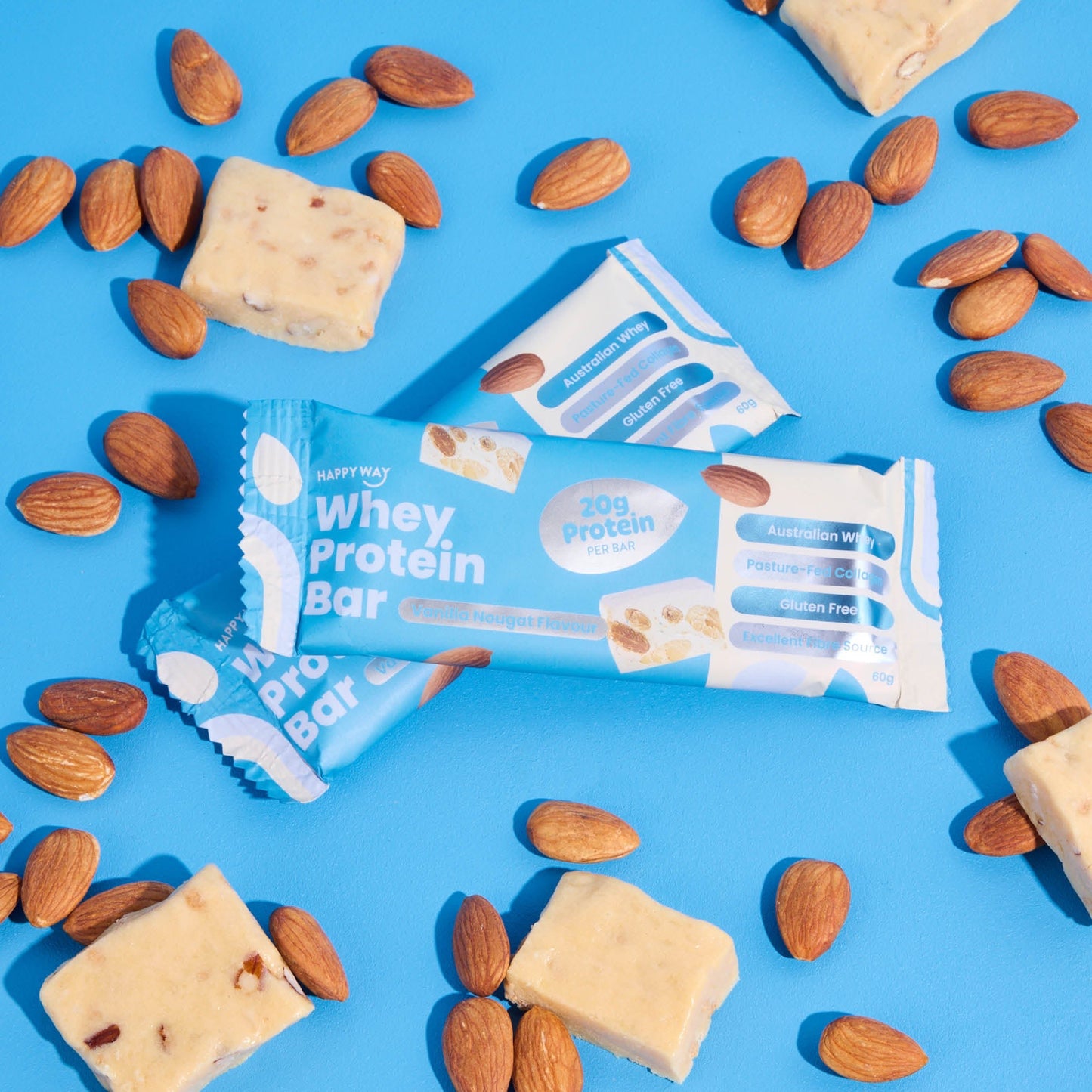 Whey Protein Bar Vanilla Nougat Box – 10 x 60g Bars